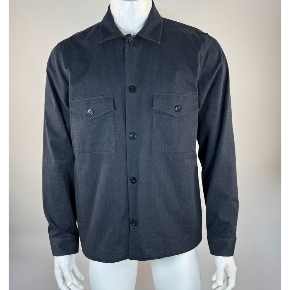 NN07 NoNationality Pete Twill Overshirt Jacket Men L EUC Cotton Button Up Pocket